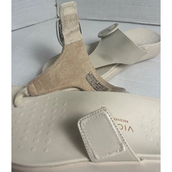 Vionic Activate RX Womens Comfort Flip Flop Sandals Cream Size 11 Wide - Picture 6 of 9